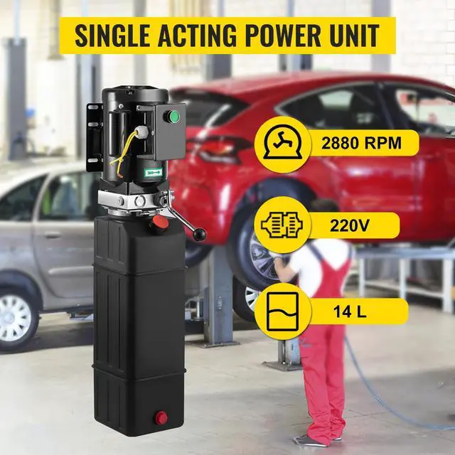 Alt view image 2 of 7 - Hydraulic Pump 2950 PSI 60HZ Hydraulic Power Unit 3 HP 220V Hydraulic Power Pack for 2 & 4 Post Lifts Car Lift Hydraulic Power Unit with 3.5 Gallon Reservoir