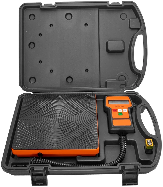 Alt view image 3 of 7 - Refrigerant Scale 220 LBS HAVC Charging Recovery Freon Scale, with Wired Remote Control, 5g High Precision Electronic Digital Recovery Weight Scale with Case and Dry Battery