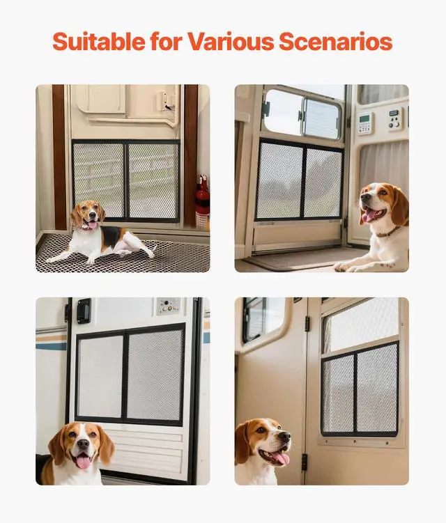 Alt view image 7 of 7 - RV Screen Door Protector 26.5 x 20 inch Door Grille Easy to Install Disassemble