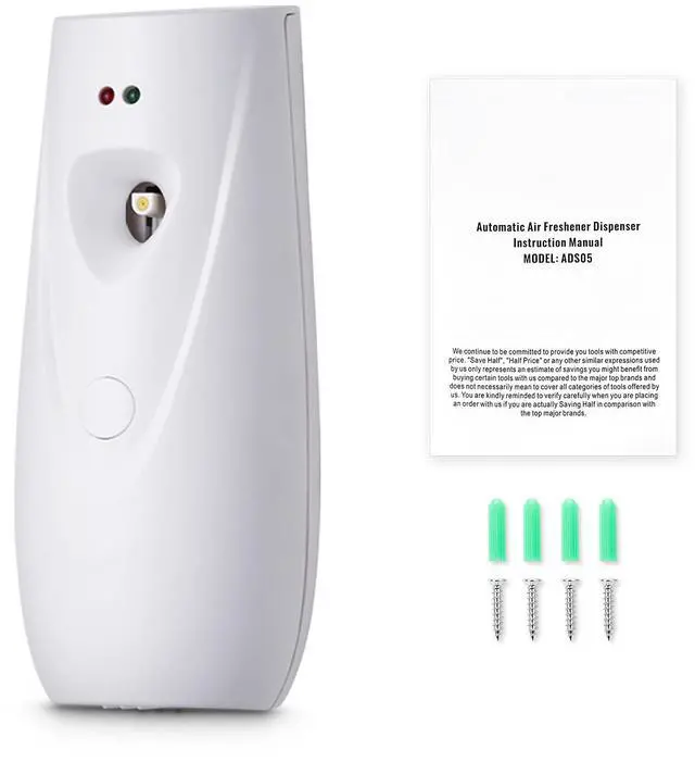 Alt view image 2 of 7 - Automatic Air Freshener Spray Dispenser, 2-Pack, Wall Mounted or Free Standing, Battery Operated, Multiple Time Settings for Home, Indoor, Bathrooms, Offices, Hotels, Commercial Places, White