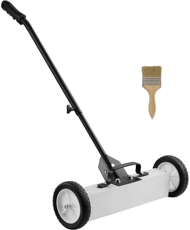 Main image of 45Lbs Rolling Magnetic Sweeper with Wheels, Push-Type Magnetic Pick Up Sweeper, 18-inch Large Magnet Pickup Lawn Sweeper, Magnet with Telescoping Handle, Easy Cleanup of Workshop Garage Yard