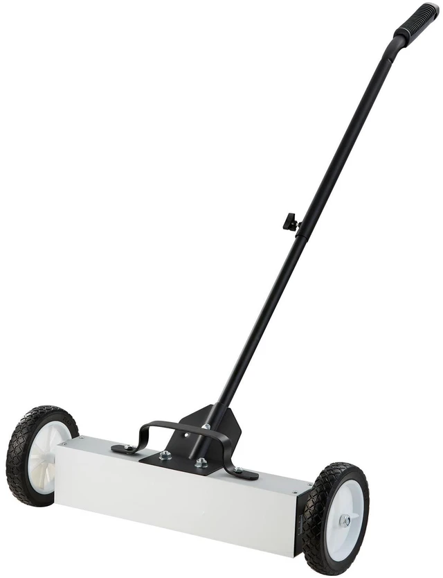 Alt view image 5 of 7 - 45Lbs Rolling Magnetic Sweeper with Wheels, Push-Type Magnetic Pick Up Sweeper, 18-inch Large Magnet Pickup Lawn Sweeper, Magnet with Telescoping Handle, Easy Cleanup of Workshop Garage Yard
