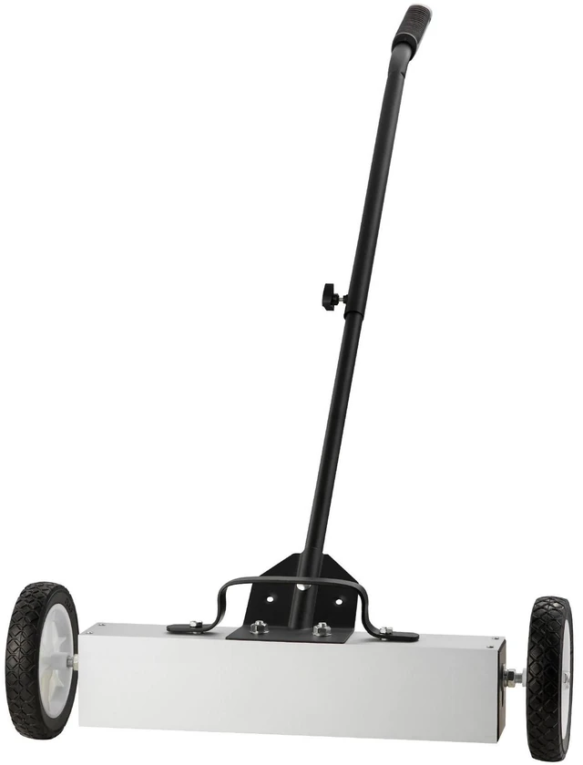 Alt view image 6 of 7 - 45Lbs Rolling Magnetic Sweeper with Wheels, Push-Type Magnetic Pick Up Sweeper, 18-inch Large Magnet Pickup Lawn Sweeper, Magnet with Telescoping Handle, Easy Cleanup of Workshop Garage Yard