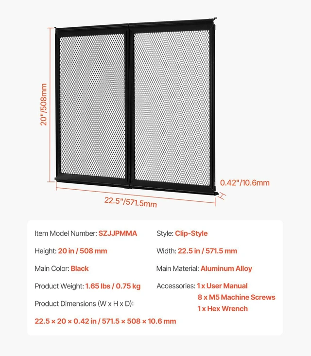 Alt view image 5 of 7 - RV Screen Door Protector 22.5 x 20 inch Door Grille Easy to Install Disassemble