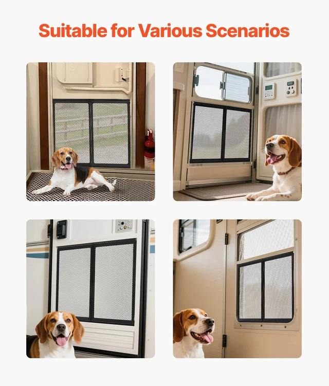 Alt view image 4 of 7 - RV Screen Door Protector 22.5 x 20 inch Door Grille Easy to Install Disassemble