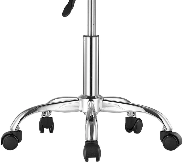 Alt view image 5 of 7 - Saddle Stool with Wheels, 450 LBS Weight Capacity Ergonomic Rolling Stool, Height Adjustable Thickened PU Leather Swivel Saddle Chair for Salon, Spa, Massage, Tattoo, Clinic, Black