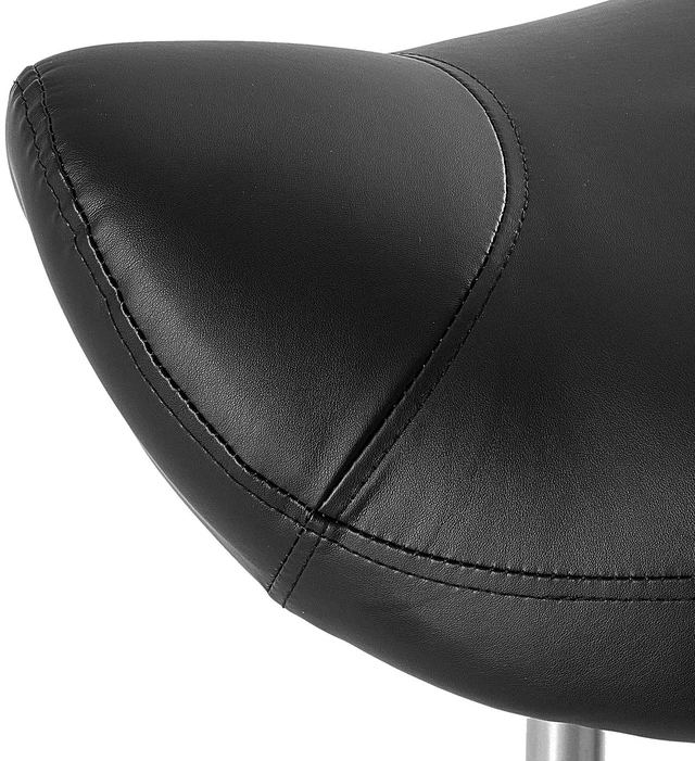 Alt view image 6 of 7 - Saddle Stool with Wheels, 450 LBS Weight Capacity Ergonomic Rolling Stool, Height Adjustable Thickened PU Leather Swivel Saddle Chair for Salon, Spa, Massage, Tattoo, Clinic, Black