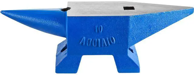 Alt view image 3 of 7 - Single Horn Anvil 22Lbs Steel Anvil Blacksmith for Sale Forge Steel Tools W/ Round and Square Hole and Equipment Anvil Rugged Blacksmith Jewelers Durable and Robust Metalsmith Tool
