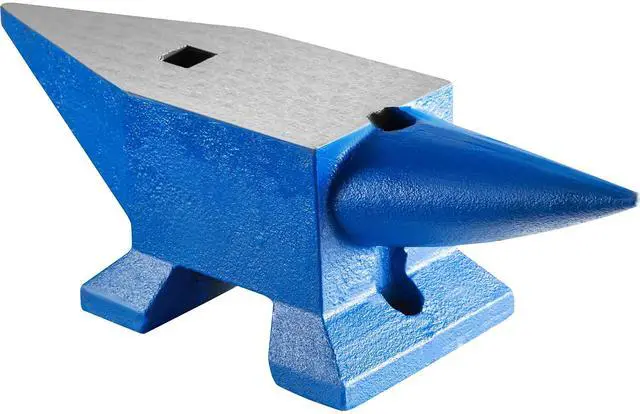 Alt view image 6 of 7 - Single Horn Anvil 22Lbs Steel Anvil Blacksmith for Sale Forge Steel Tools W/ Round and Square Hole and Equipment Anvil Rugged Blacksmith Jewelers Durable and Robust Metalsmith Tool