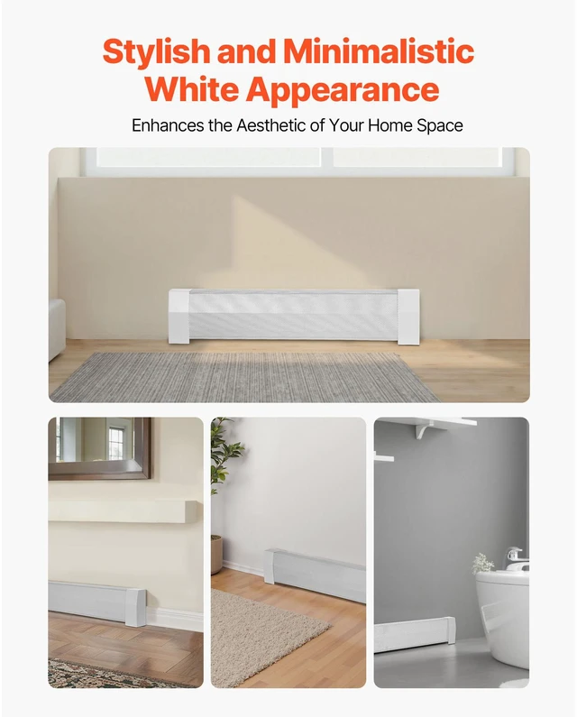 Alt view image 7 of 7 - Baseboard Heater Covers, Premium Series 3 ft Standard Electric Heating Unit Front Cover for Home Improvement, Heavy-duty Steel, Easy Installation for Bedroom Replacing Old Cover, White