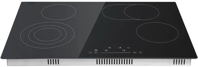 Main image of Built in Electric Stove Top, 30.3 x 20.5 inch 4 Burners, 240V Glass Radiant Cooktop with Sensor Touch Control, Timer & Child Lock Included, 9 Power Levels for Simmer Steam Slow Cook Fry