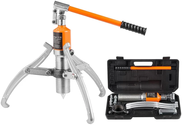 Main image of Hydraulic Gear Puller, 15 Ton Max Capacity Wheel Bearing Pulling Separator, 2 or 3 Jaws Puller, Vertically and Horizontally, 12" Jaw Hydraulic Puller with Case for Pulling Hubs