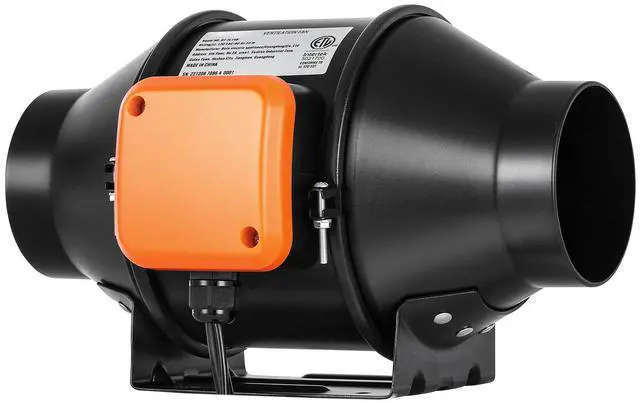 Alt view image 3 of 7 - Inline Duct Fan, 4-Inch 205 CFM Quiet EC-motor Ventilation Exhaust Fan, with Temperature Humidity Controller for Cooling Booster, Grow Tents, Hydroponics