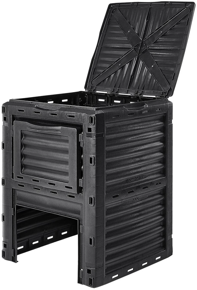 Main image of Garden Compost Bin 80 Gal, BPA Free Composter, Large Capacity Outdoor Composting Bin with Top Lid and Bottom Door, Easy Assembling, Lightweight, Fast Creation of Fertile Soil