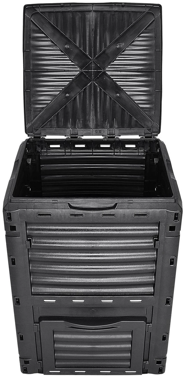 Alt view image 7 of 7 - Garden Compost Bin 80 Gal, BPA Free Composter, Large Capacity Outdoor Composting Bin with Top Lid and Bottom Door, Easy Assembling, Lightweight, Fast Creation of Fertile Soil
