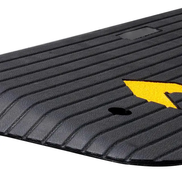 Alt view image 5 of 7 - Upgraded Rubber Threshold Ramp, 1.5" Rise Wheelchair Ramp Doorway, Natural Curb Ramp Rated 33069Lbs Load Capacity, Non-Slip Textured Surface Rubber Curb Ramp for Wheelchair and Scooter Black