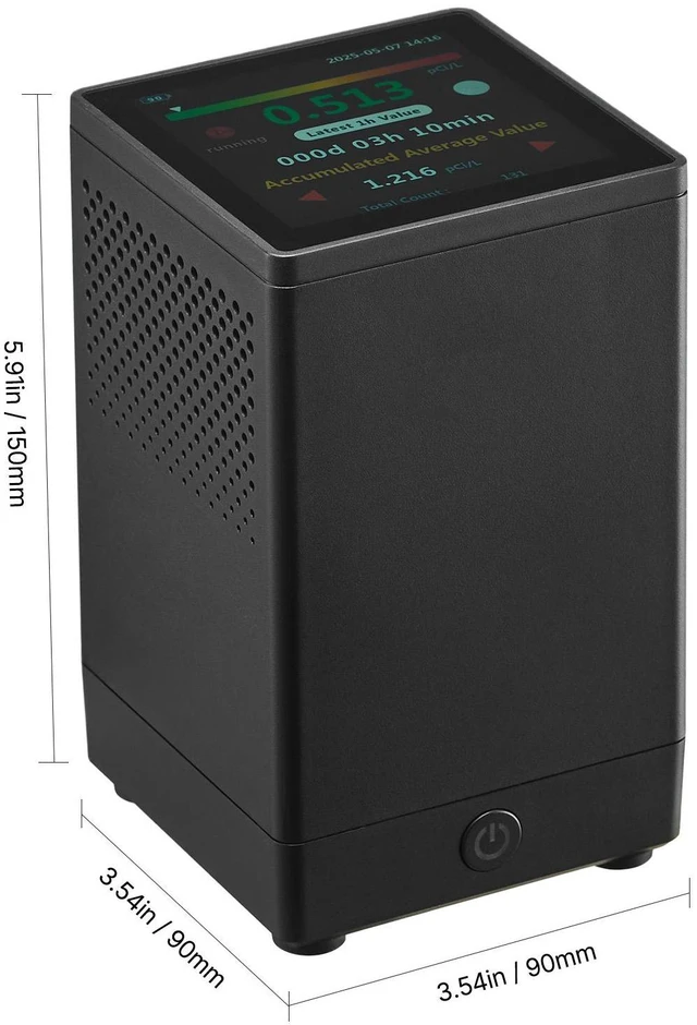 Alt view image 2 of 7 - Home Radon Meter Detector 2Bq to 20kBq/m³ Rechargeable Color LCD Display