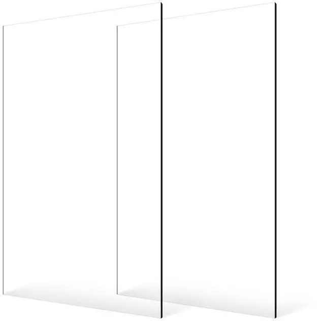 Main image of Plexiglass Acrylic Sheets, 2-Pack Plastic Sheet, 24 x 48 Inch 1/8 Inch Thick Clear Plastic Cast Transparent Glass for Crafting Projects, Replacement Picture Frame Glass, DIY Display, Easy to Cut