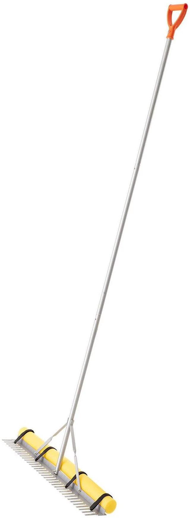 Alt view image 6 of 7 - Landscape Rake, 36 inch Wide Head 102 inch Handle, Large Heavy Duty Aluminum Landscaping Leaf Rake Tool, Asphalt Level for Loosening Soil, Garden & Yard, Pond Gravel & Beach Lawn Care, 52ft Rope