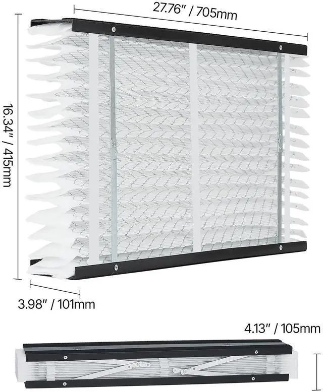 Alt view image 2 of 7 - Air Filters MERV 11 Electrostatic Pleated HVAC Furnace Filter 2-Pack 16 x 28 x 4