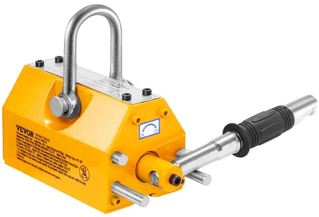 Alt view image 6 of 7 - Magnetic Lifter, 660 lbs/300 kg Pulling Capacity, 2.5 Safety Factor, Neodymium & Steel, Lifting Magnet with Release, Permanent Lift Magnets, Heavy Duty Magnet for Hoist, Shop Crane, Block, Board