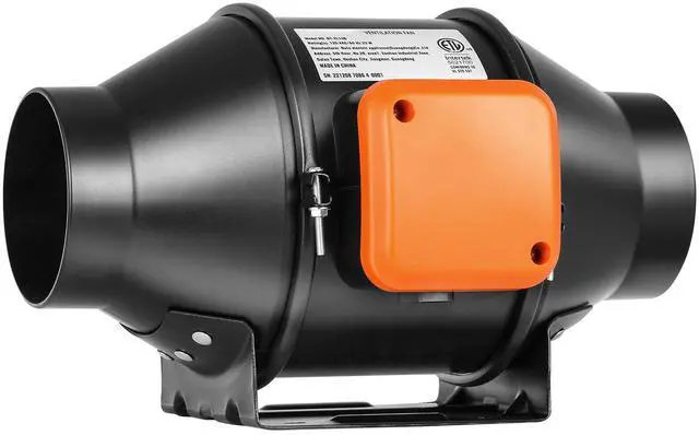Alt view image 2 of 7 - Inline Duct Fan, 4-Inch 205 CFM Quiet EC-motor Ventilation Exhaust Fan, with Temperature Humidity Controller for Cooling Booster, Grow Tents, Hydroponics