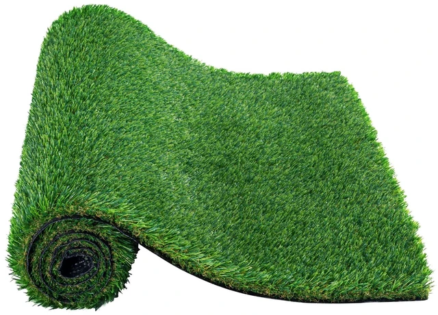 Main image of Artifical Grass, 4 x 6 ft Rug Green Turf, 1.38"Fake Door Mat Outdoor Patio Lawn Decoration, Easy to Clean with Drainage Holes, Perfect For Multi-Purpose Home Indoor Entryway Scraper Dog Mats