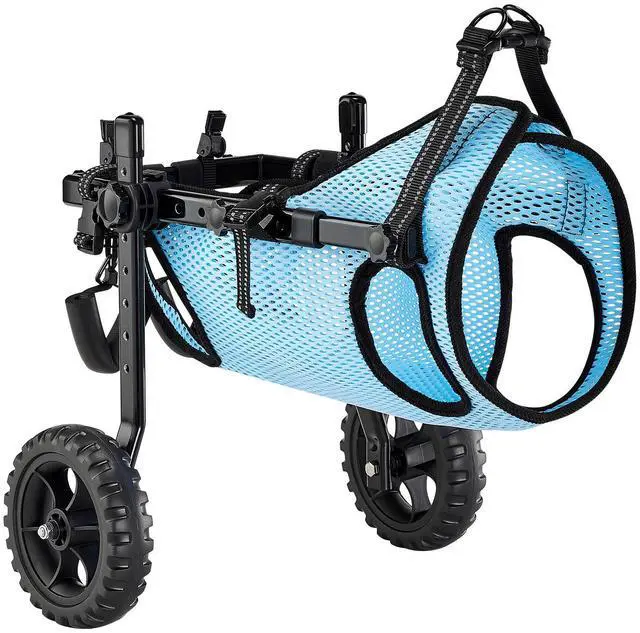 Alt view image 4 of 7 - Dog Wheelchair for Back Legs, Adjustable 2 Wheels Pet Wheelchair, Lightweight Dog Cart with Shock-Absorbing Wheels, Mobility Support Wheel Chair for Disabled Injured Dogs up to 33lbs, Medium