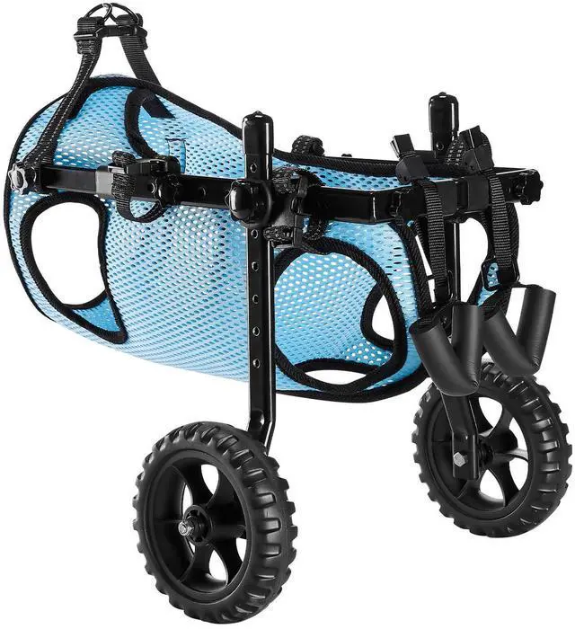 Main image of Dog Wheelchair for Back Legs, Adjustable 2 Wheels Pet Wheelchair, Lightweight Dog Cart with Shock-Absorbing Wheels, Mobility Support Wheel Chair for Disabled Injured Dogs up to 33lbs, Medium