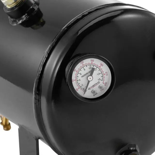 Alt view image 4 of 7 - Train Horns Kit, 4 Trumpet Air Horn Kit, 150dB Train Horns for Pickup Trucks, 12V 160 psi Air Compressor 2.6 Gal/10 L Tank with Gauge for Any 12V Vehicle Car Truck Train Van Boat