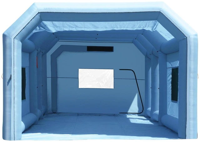 Alt view image 3 of 7 - Inflatable Paint Booth, 27.9 x 15.7 x 10.8 ft Inflatable Spray Booth, Portable Car Paint Booth for Small Truck, with 950W+750W Powerful Blowers and Air Filter System, Large Motorcycle, Midsize S
