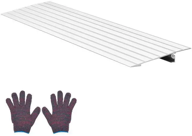 Main image of Door Threshold Ramp, 1 inch Rise, Aluminum Alloy Threshold Ramp Rated 800 lbs Load Capacity, Handicap Ramps for Home Steps for Wheelchair, Scooters, Power Chairs, Walkers, Bicycle, Tricycle