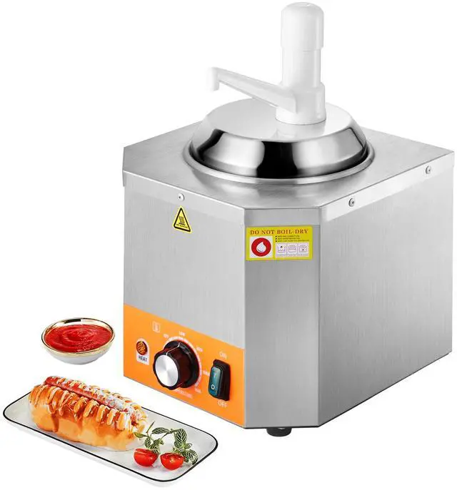 Alt view image 5 of 7 - 2.4L Electric Cheese Dispenser with Pump Commercial Hot Fudge Warmer 86-230