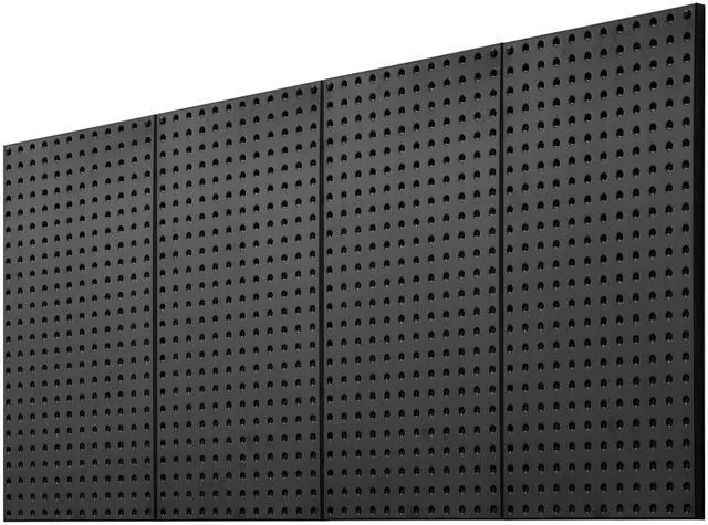 Alt view image 5 of 7 - Metal Pegboard Panels 4 Pcs 24" x 12" Wall Organizer for Garage Tool Storage