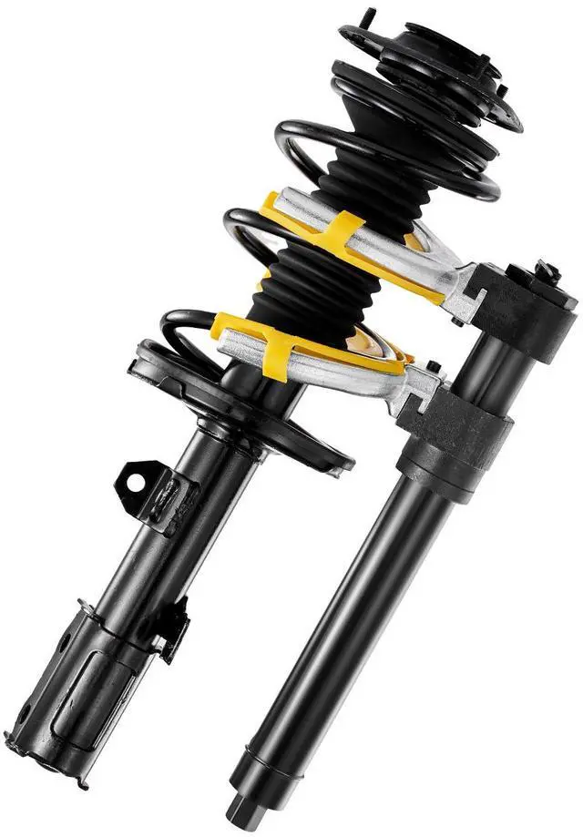 Alt view image 3 of 5 - Strut Spring Compressor Set, Macpherson Strut Spring Compressor Kit, Interchangeable Fork Strut Coil Extractor Remover Tool, with Yellow Protective Sleeve and Carrying Case