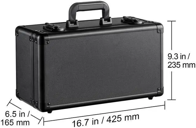Alt view image 7 of 7 - Graded Card Storage Box, 4 Slots, Graded Sports Cards Holder Carrying Case with Key Lock Foam Dividers, for 96 PSA Graded Cards 68 BGS Cards 76 SGC Cards 348 Top Loaders or 999+ Loose Cards
