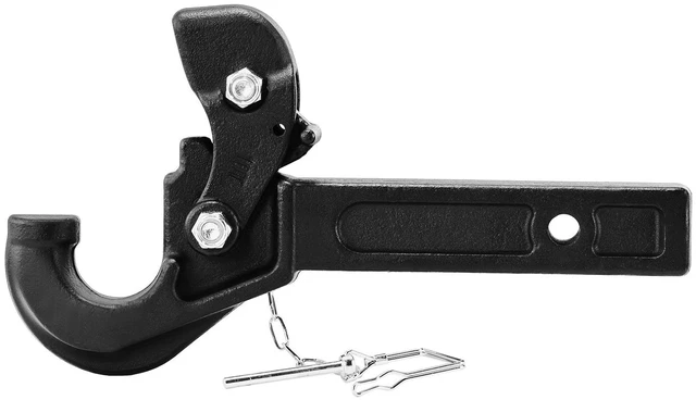 Alt view image 4 of 7 - Pintle Hitch 2 inches Receiver Hook for 2.5 to 3 inches Lunette Ring 20000 lbs