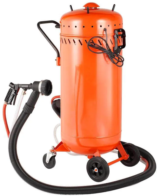 Alt view image 2 of 7 - 28 Gallon Vacuum Sand Blaster, Dustless Sandblaster with Built-in 1200W Vacuum System for Dust Control and Abrasive Recycle, 60-110 PSI Heavy Duty Abrasive Blasting Machine