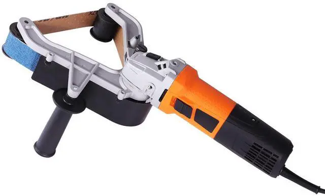 Alt view image 4 of 7 - Pipe Tube Polisher Sander, 1000W Pipe Belt Sander with 6 Variable Speeds 1100-3200rpm, Professional Belt Sander Grinding Machine with 100PCS Sanding Belts for Burnishing Finishing Rust Removal