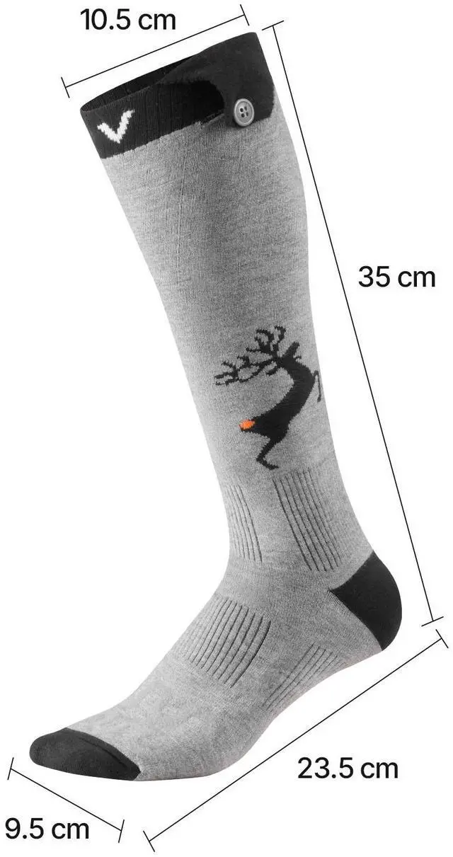 Alt view image 4 of 7 - Heated Socks, 6000mAh Battery Powered, Rechargeable Heating Socks with 4 Heating Levels, Electric Heated Sock with APP Control for Men Women, Foot Warmer for Hunting Riding Camping Hiking