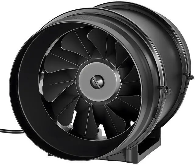 Alt view image 4 of 7 - 8" Inline Duct Fan, 720 CFM Ventilation Exhaust Fan Quiet AC Motor for Heating Cooling Booster, Grow Tents, Hydroponics