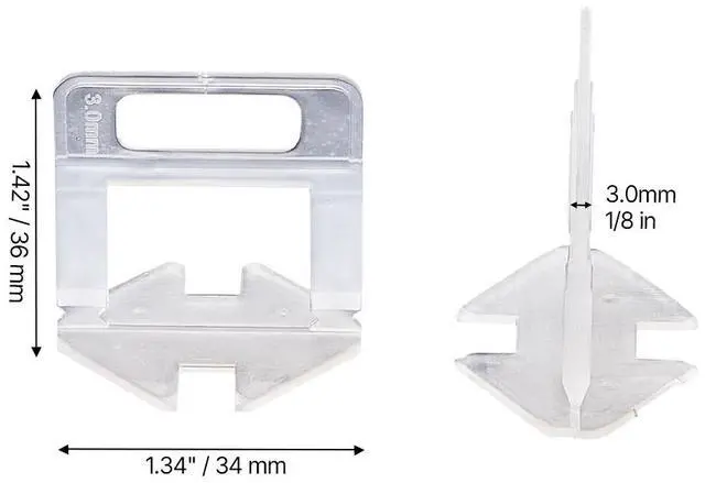 Alt view image 5 of 7 - Tile Leveling System Clips, 700-Piece 1/8" Tile Spacers Clips Tile Tools, 3mm Floor Wall Spacer Tiling Tool Set, Tile Installation Tools for Professional Ceramic Tile and Stone Installation