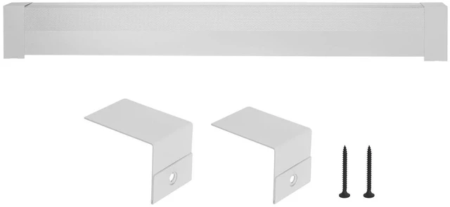 Main image of Baseboard Heater Covers, Basic Series 5 ft Standard Electric Heating Unit Front Cover for Home Improvement, Heavy-duty Steel, Easy Installation for Bedroom Replacing Old Cover, White