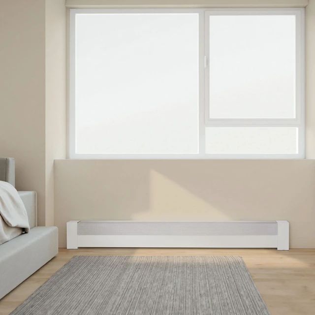 Alt view image 2 of 7 - Baseboard Heater Covers, Basic Series 5 ft Standard Electric Heating Unit Front Cover for Home Improvement, Heavy-duty Steel, Easy Installation for Bedroom Replacing Old Cover, White