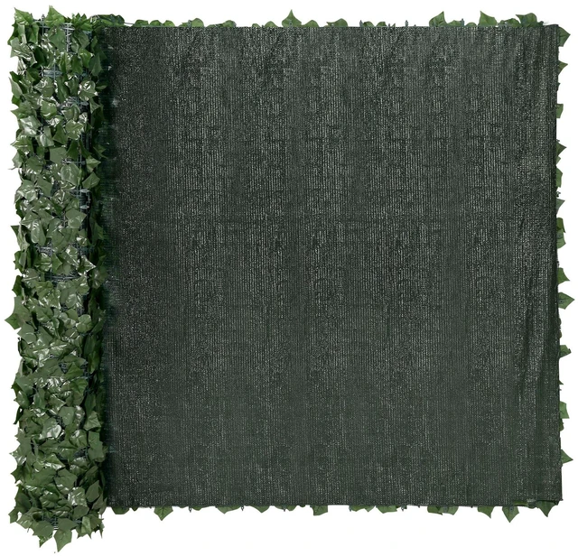 Alt view image 4 of 7 - Privacy Ivy Fence, 59 x 118in Artificial Green Wall Screen, Greenery Ivy Fence with Mesh Cloth Backing and Strengthened Joint, Faux Hedges Vine Leaf Decoration for Outdoor Garden, Yard, Balcony