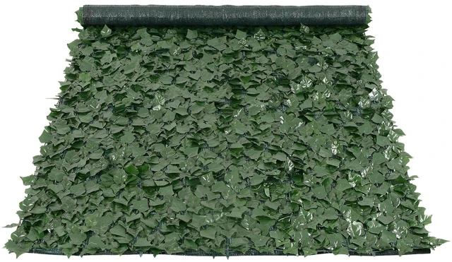 Alt view image 3 of 7 - Privacy Ivy Fence, 59 x 118in Artificial Green Wall Screen, Greenery Ivy Fence with Mesh Cloth Backing and Strengthened Joint, Faux Hedges Vine Leaf Decoration for Outdoor Garden, Yard, Balcony
