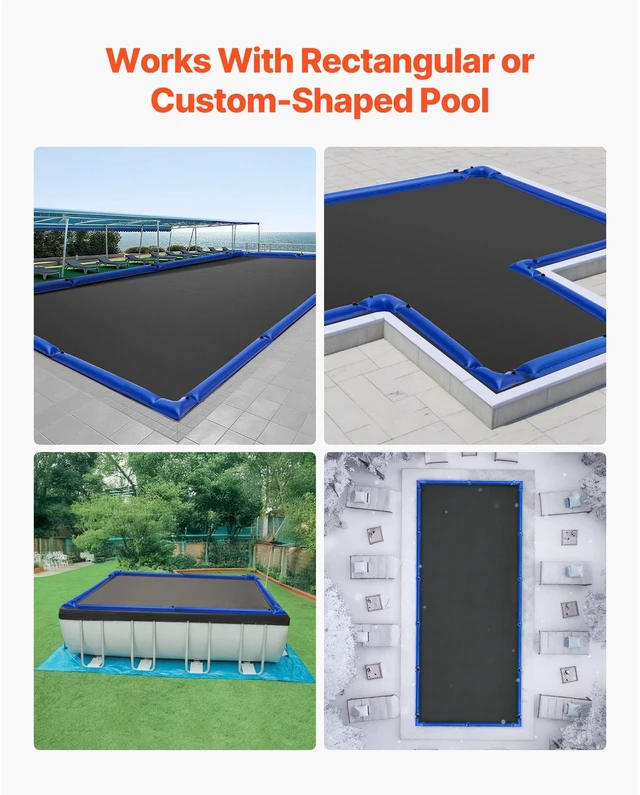 Alt view image 2 of 7 - 26 Gauge Winter Pool Cover Corner Water Bags 4Packs 22.4 x 22.2 in Heavy Duty