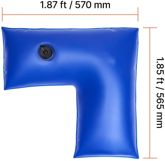 Alt view image 4 of 7 - 26 Gauge Winter Pool Cover Corner Water Bags 4Packs 22.4 x 22.2 in Heavy Duty