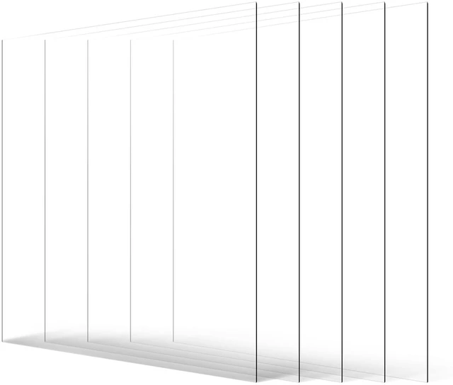 Main image of PET/Plexiglass Sheets, 5-Pack Plastic Sheet, 24 x 36 Inch 0.04 Inch Thick Transparent Clear Flexible Plastic Panels for Craft, Replacement Picture Frame Glass, DIY Display Project, Easy to Cut
