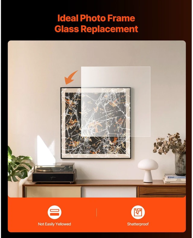 Alt view image 2 of 7 - PET/Plexiglass Sheets, 5-Pack Plastic Sheet, 24 x 36 Inch 0.04 Inch Thick Transparent Clear Flexible Plastic Panels for Craft, Replacement Picture Frame Glass, DIY Display Project, Easy to Cut